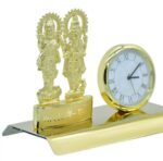 Laxmi Ganesh Golden Clock Tabletop