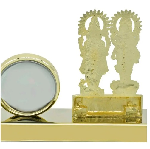 Laxmi Ganesh Golden Clock Tabletop