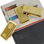 3 Pieces Combo Metal Gold Bar Paper Weight For Office Table