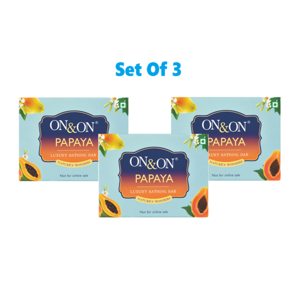Papaya Luxury Bathing Bar 75g (Pack of 3)