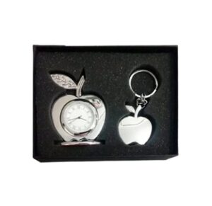 Apple Shaped Desktop Clock & Keychain