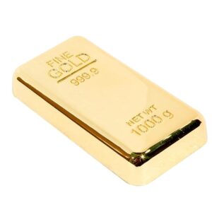 Metal Gold Bar Paperweight for Office Table