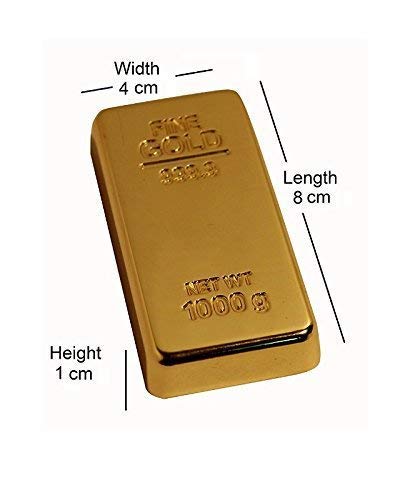 3 Pieces Combo Metal Gold Bar Paper Weight For Office Table