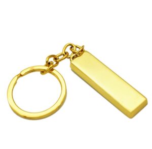 Metal Gold Bar Keychain