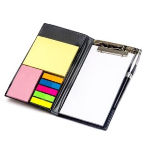 Memo Notepad A5 Diary Style with Sticky Notes and Clip Holder Along with Pen