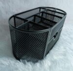 Metal Mesh Desk Organizer Pen Stand Black