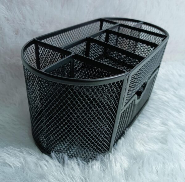 Metal Mesh Desk Organizer Pen Stand Black