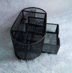 Metal Mesh Desk Organizer Pen Stand Black