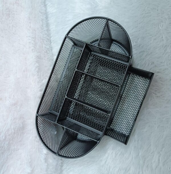 Metal Mesh Desk Organizer Pen Stand Black