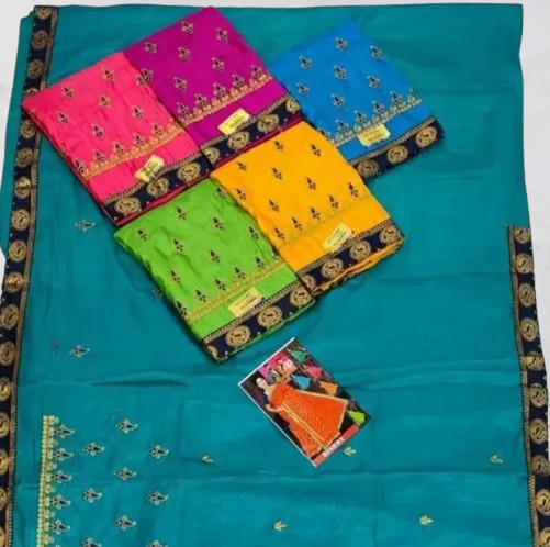 Revaj Silk Fancy Work Saree With Blouse Piece
