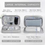 Electronic Organizer Storage Bag Waterproof Accessories Carry Case (Grey)