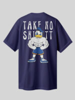 "Take No Shitttt" Navy Blue Unisex Oversized T-Shirt