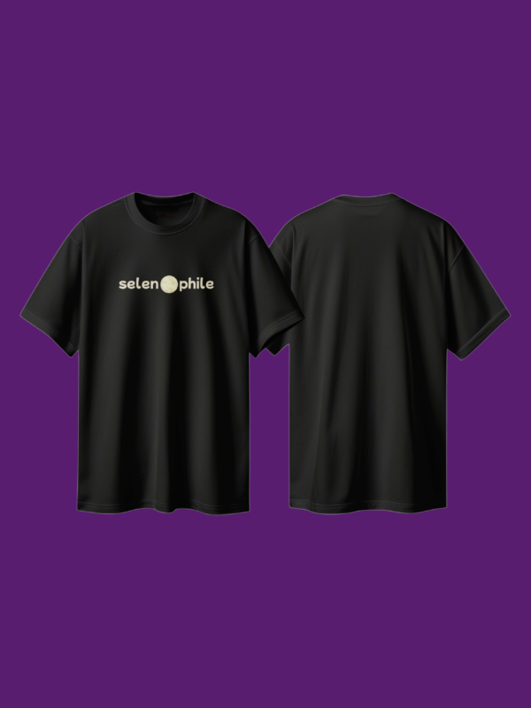 “Selenophile” Black Unisex Oversized T-Shirt