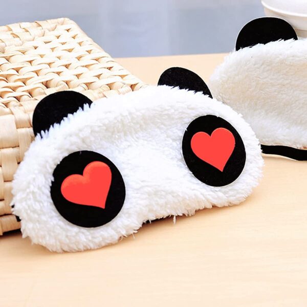 Love Eyes Panda Sleeping Plush Eye Mask, Sleeping Travel Rest Eye Patch Sleep Mask
